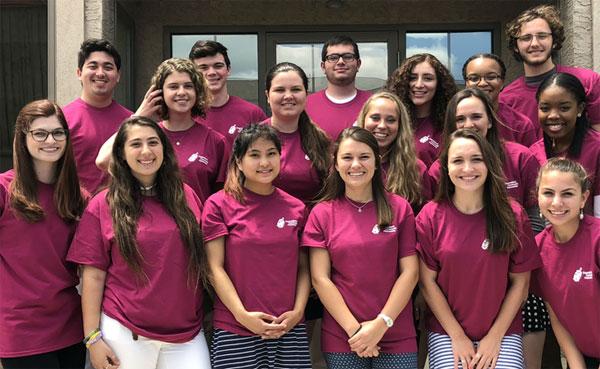 Left to right. BACK ROW: Christopher Yingling, Matthew Corbett, Dakota Luna, Kira Botelho, Taylor Smith, Ben Cutrone. MIDDLE ROW: Sam Bovino, Amanda Dingley, Ellen Kravchenko, Sara Donnelly, Amanosi Agbugui. FRONT ROW: Supervisor Julie Tokar, Allie Weiner, Leigh Wolfrum, Ellie Manca, Allyson Rychlak, Emily Alpin.