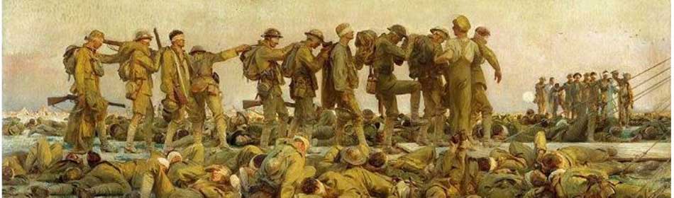 John Singer Sargent - Gassed, 1918 - Oil on canvas - (on display at Imperial War Museum, London, UK) in the Hatboro, Montgomery County PA area